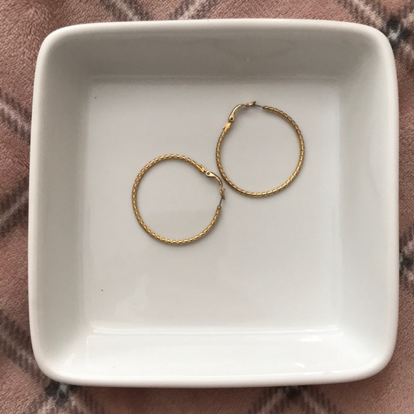 Gold Coloured Hoops - Picture 1 of 3